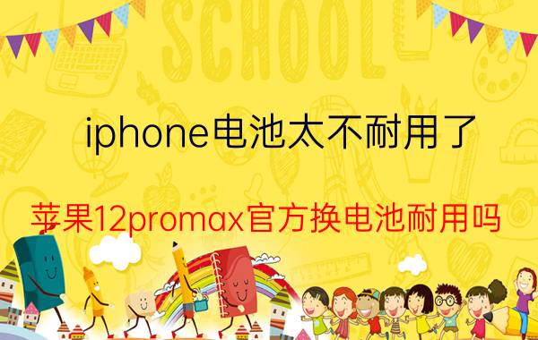 iphone电池太不耐用了 苹果12promax官方换电池耐用吗？